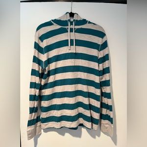 Urban Pipeline - teal/light gray striped-  size medium